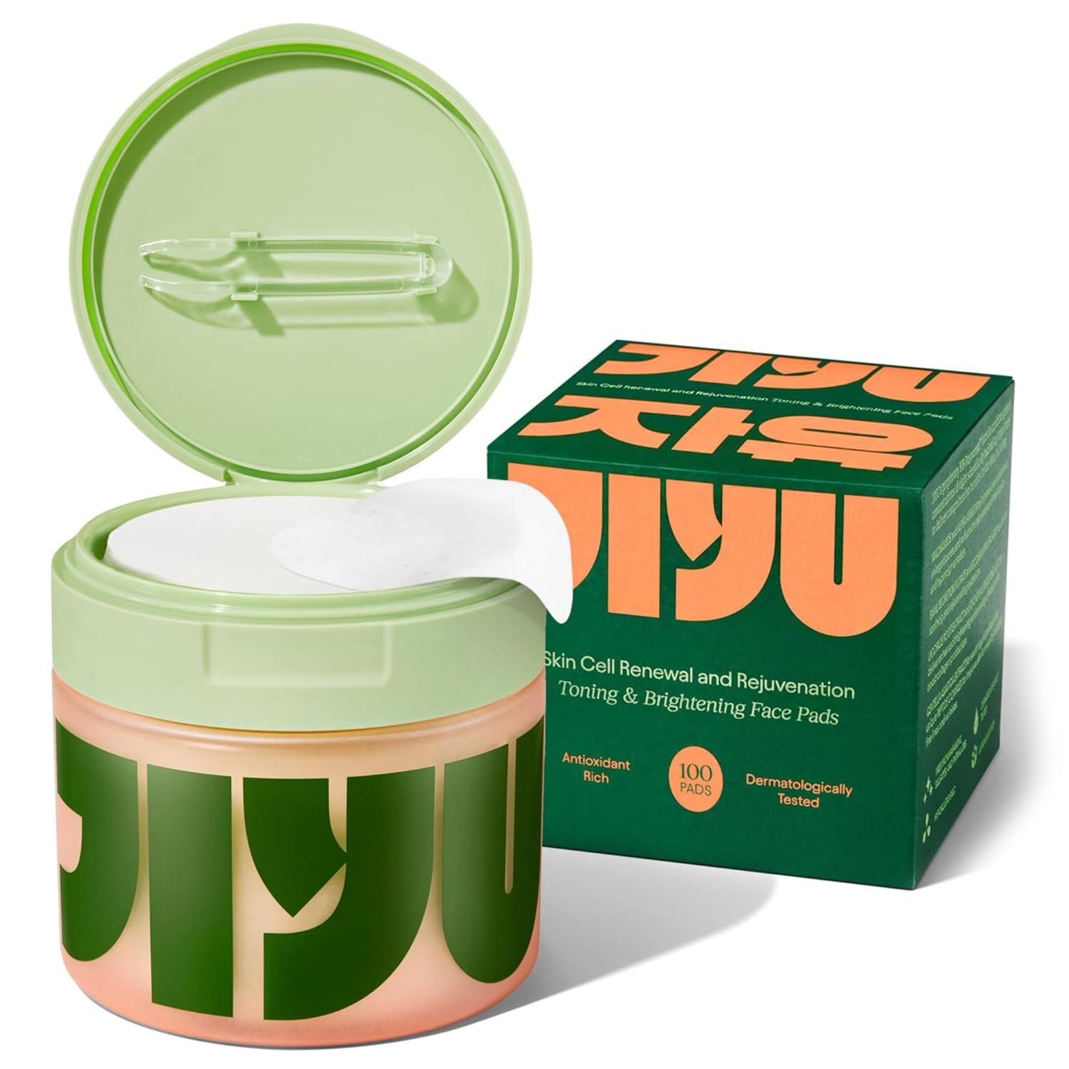 JiYu Toning Polish Pads - Wrinkles & Dull Skin - Hydrating Facial Treatment with Snail Mucin, Niacinamide, Peptides & Centella
