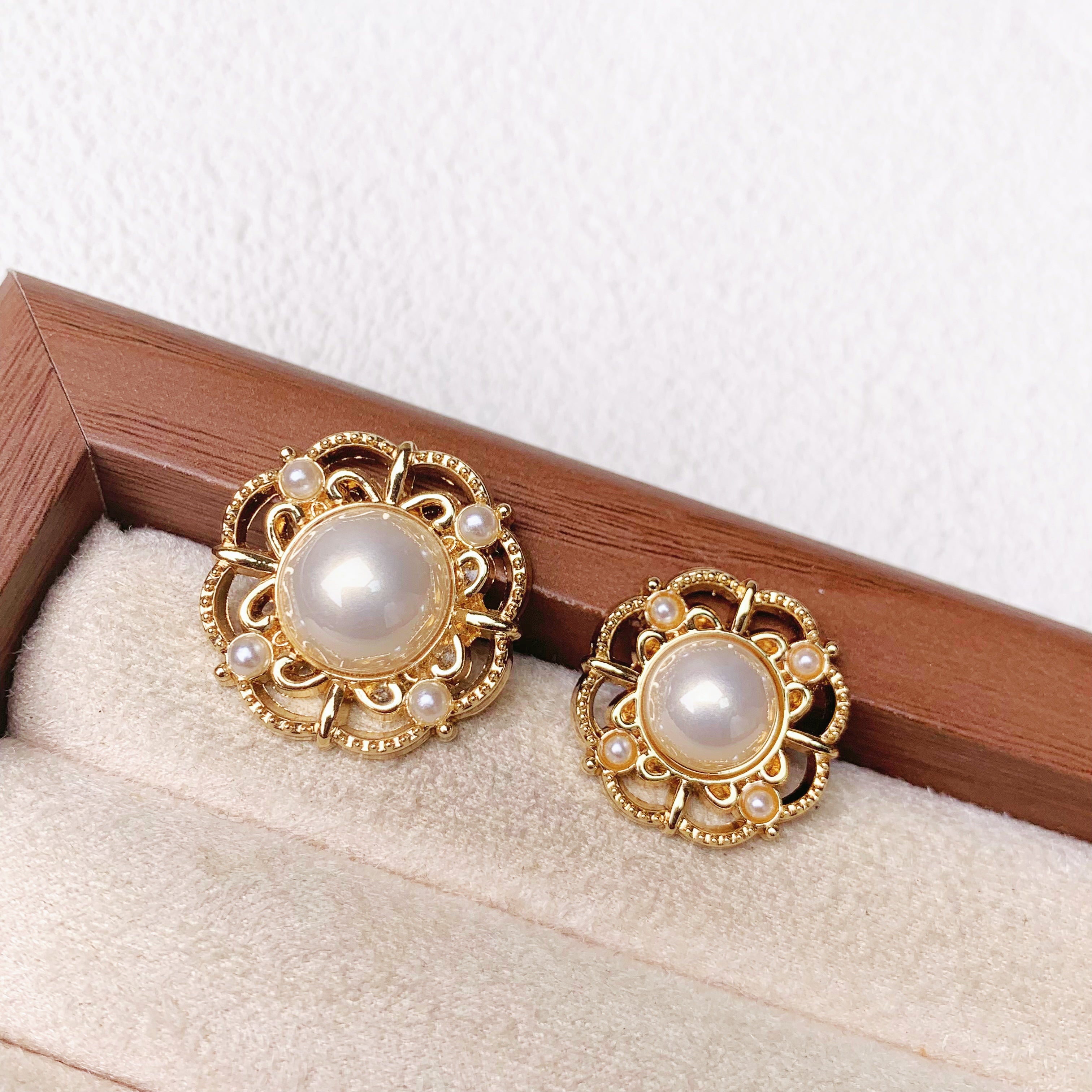 Metal small fragrant buttons, high-end women's clothes, coats, windbreaker buttons, clothes decoration accessories, flower buttons