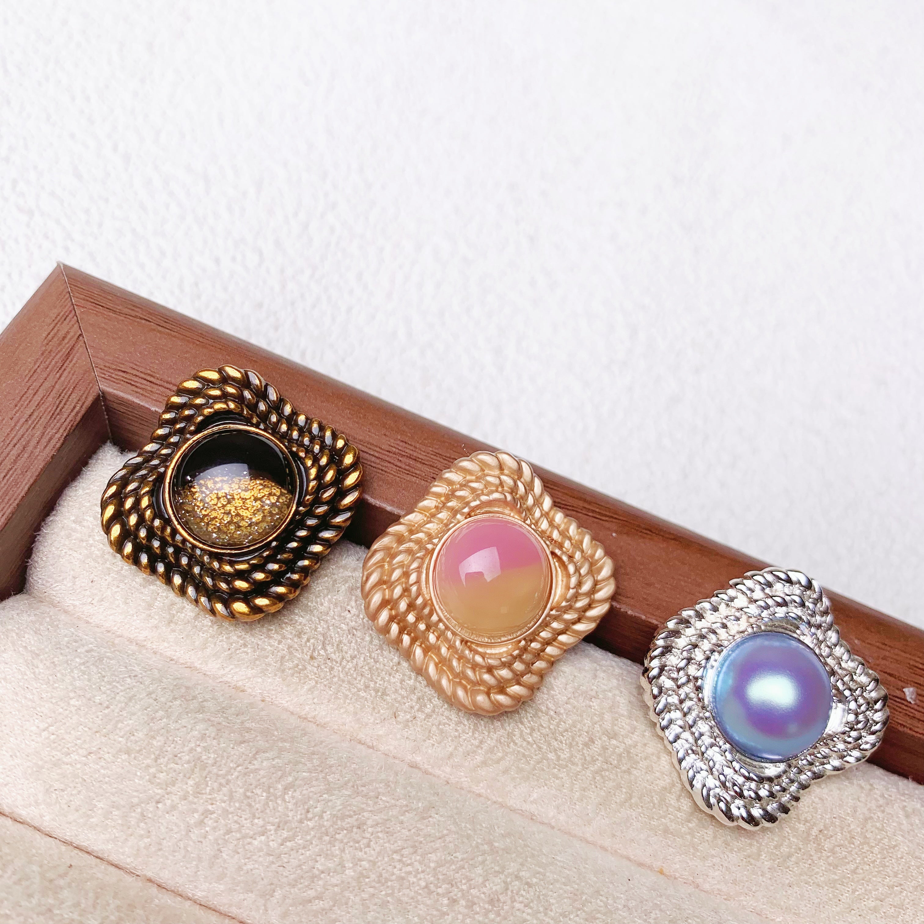 Pearl metal buttons, garment accessories, hand-sewn accessories, cardigan shirt jacket coat buttons, Chanel-style plating process