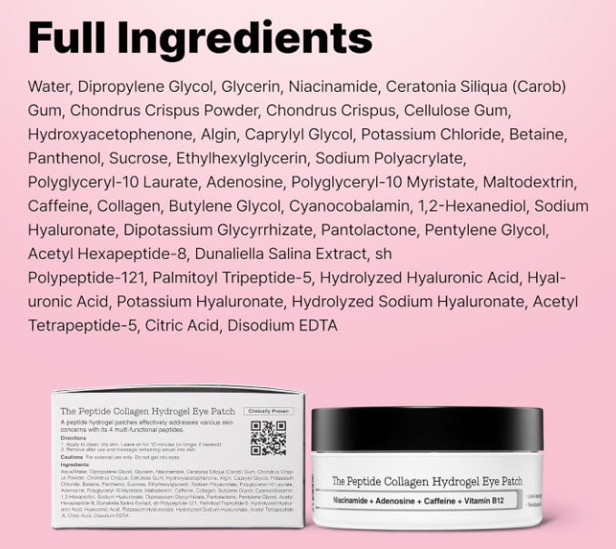 COSRX Pink Peptides Collagen Hydrogel Eye Patch