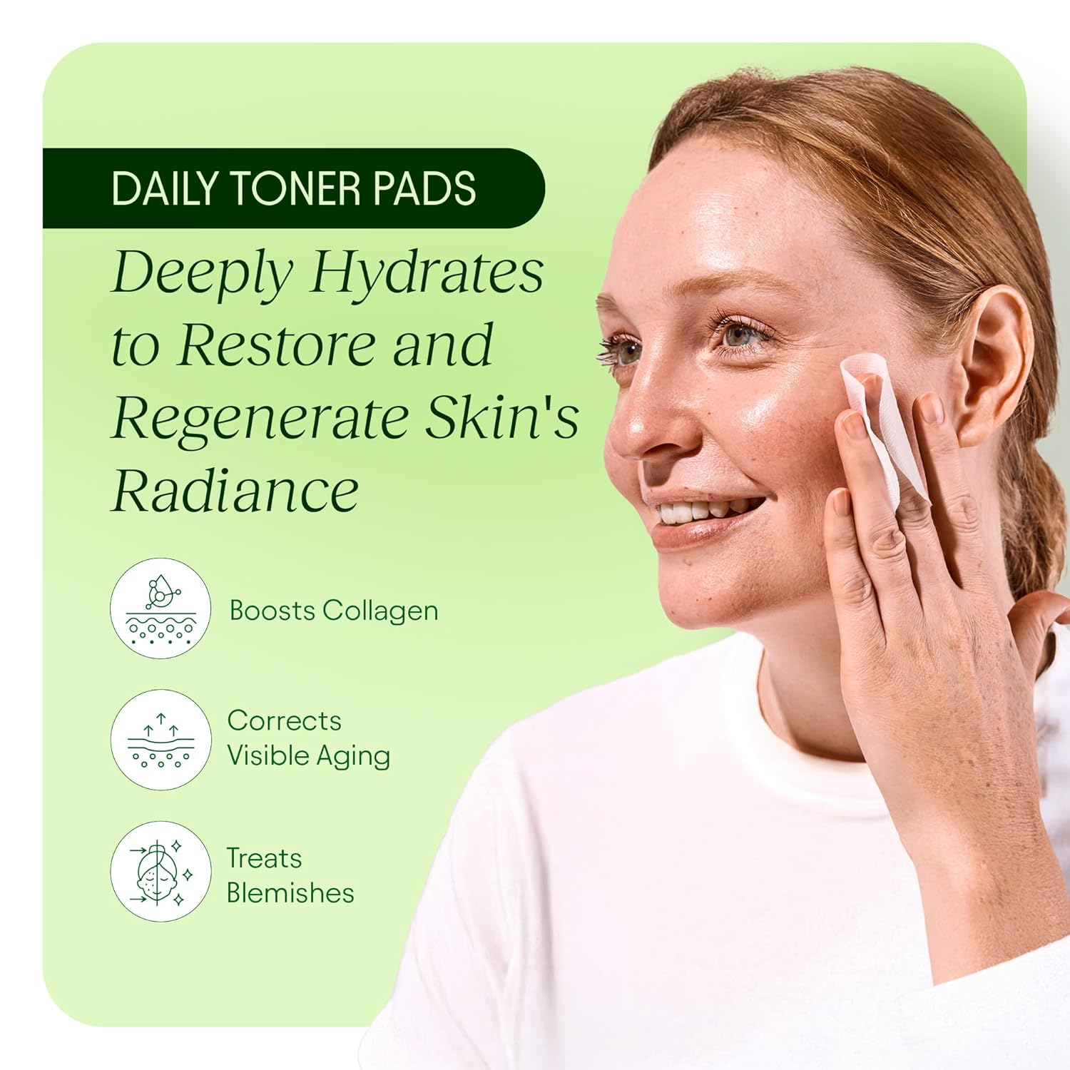 JiYu Toning Polish Pads - Wrinkles & Dull Skin - Hydrating Facial Treatment with Snail Mucin, Niacinamide, Peptides & Centella