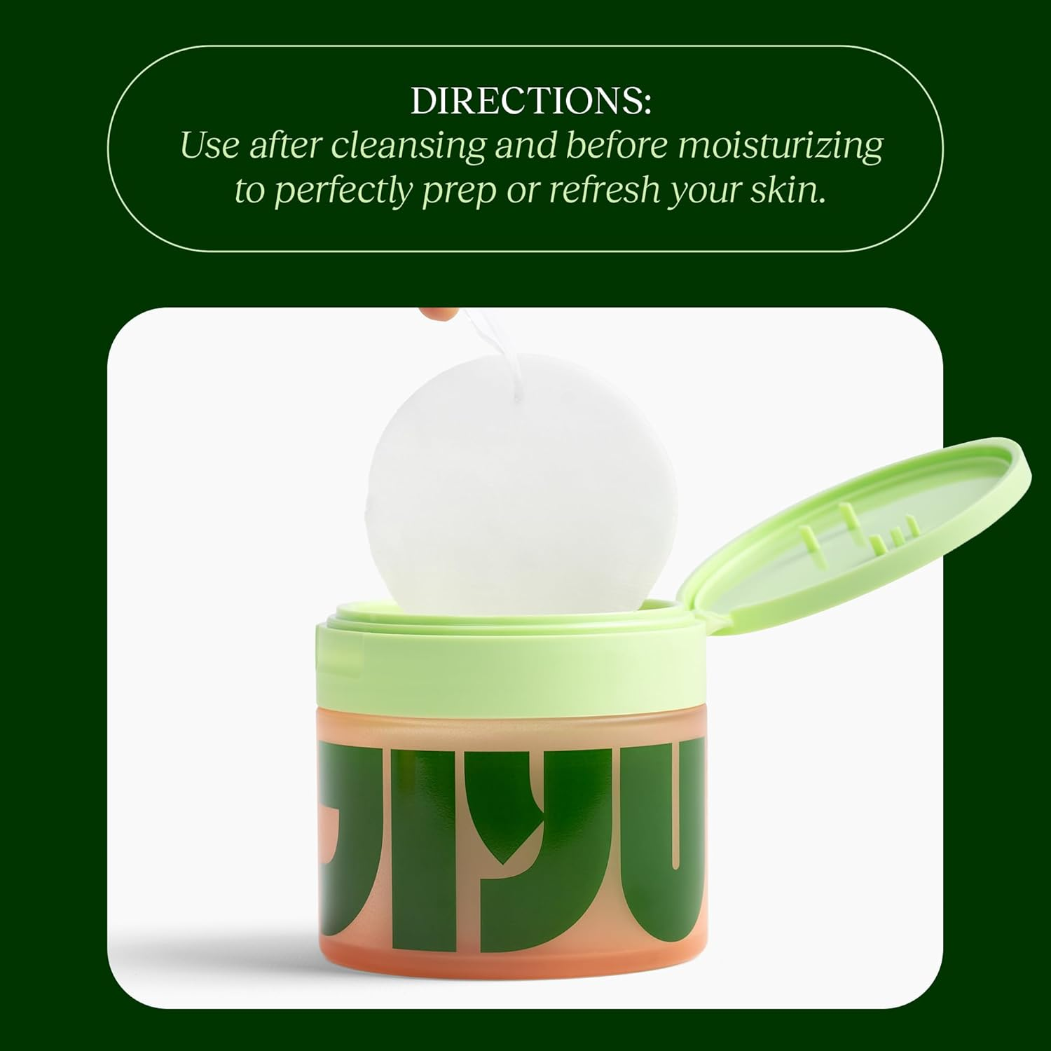 JiYu Toning Polish Pads - Wrinkles & Dull Skin - Hydrating Facial Treatment with Snail Mucin, Niacinamide, Peptides & Centella